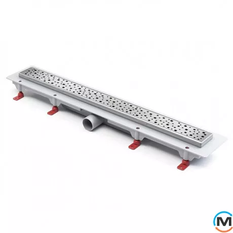 Душевый канал MCH CH 650 S с решеткой "Квадраты", Монтажная длина (мм): 715, фото 