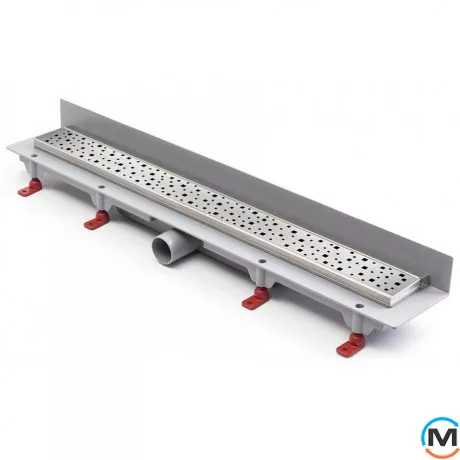 Душовий канал MCH CH 650 SN 3 з ґратами "Квадрати", Монтажна довжина (мм): 715, фото 