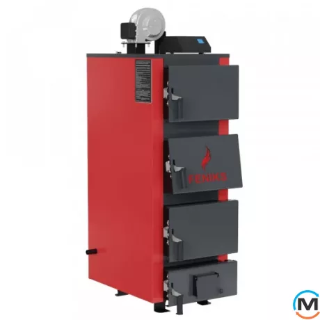 Твердопаливний котел Feniks серія С 62 кВт з автоматикою та вентилятором, Варіант: З автоматикою, Теплова потужність (кВт): 62, фото 