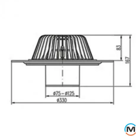 Трап із горизонтальним випуском MCH SVG 002, фото , зображення 2
