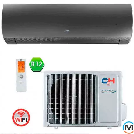 Кондиціонер Cooper&Hunter DAYTONA BLACK CH-S09FTXD-BL, Колір: Чорний, Площа приміщення (кв.м): 25, Управління через Wi-fi: Так, фото 