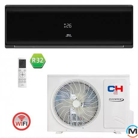 Кондиціонер Cooper&Hunter NORDIC PREMIUM BLACK CH-S12FTXN-PB, Колір: Чорний, Площа приміщення (кв.м): 35, фото 
