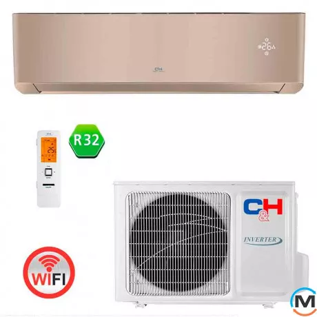 Кондиціонер Cooper&Hunter SUPREME CONTINENTAL (GOLD) CH-S18FTXAL-GD, Колір: Золотий, Площа приміщення (кв.м): 50, фото 