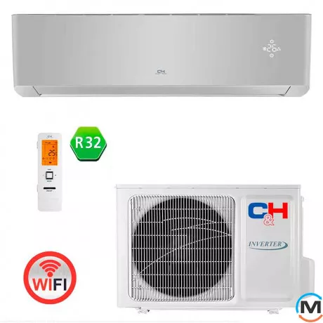 Кондиционер Cooper&Hunter SUPREME CONTINENTAL (SILVER) CH-S12FTXAL-SC, Цвет: Серебристый, Площадь помещения (кв.м): 35, фото 