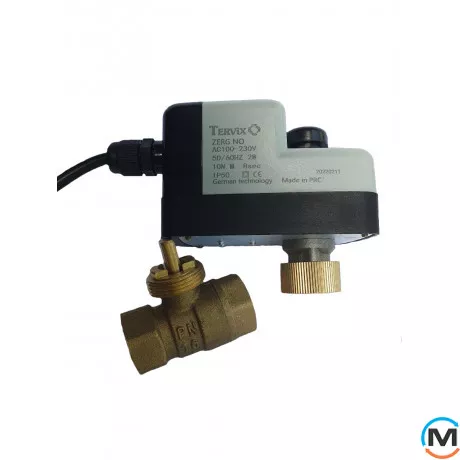 2-ходовий кульовий клапан н/в 1 1/4" DN32 з самоповернення. Електроприводом Tervix Pro Line ZERG, Діаметр різьблення: 1 1/4", Управління: 2 точки, фото , зображення 3