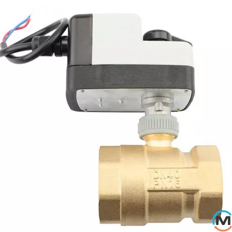 2-ходовий кульовий клапан н/в 1" DN25 із самозворотним електроприводом Tervix Pro Line ZERG, Діаметр різьблення: 1", Управління: 2 точки, фото 