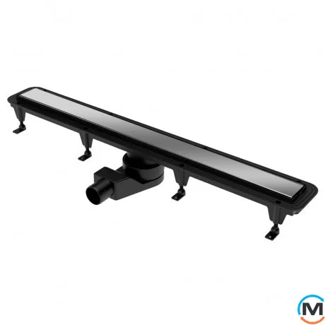 Душовий канал Waterway Stream 800 корпус чорний, Колір: Чорний, Довжина (мм): 804, Ширина (мм): 120, Матеріал: Сталь нержавіюча, фото 