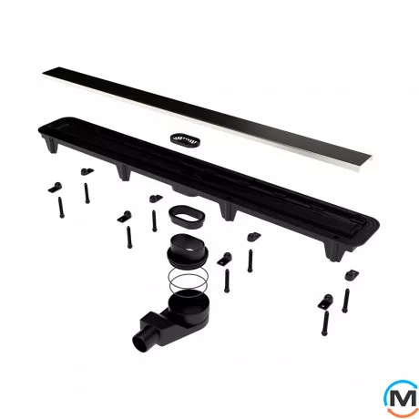 Душовий канал Waterway Stream 900 корпус сірий, Колір: Сірий, Довжина (мм): 908, Ширина (мм): 120, Матеріал: Сталь нержавіюча, фото , зображення 3