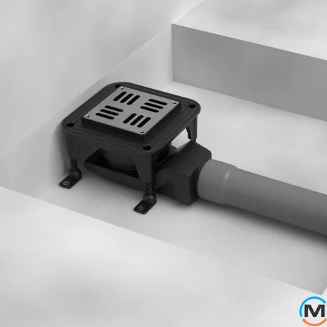 Душовий трап Waterway Spot X 10х10 корпус чорний, фото , зображення 3