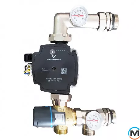 Змішувальний вузол 1" для теплої підлоги Tervix Mixset з част. насосом та клапаном ATM561, фото 