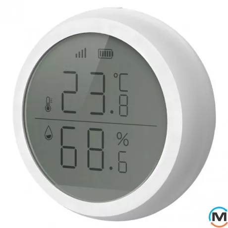 Беспроводной датчик температуры и влажности Tervix Pro Line ZigBee T&H с экраном, Дисплей: Есть, фото 