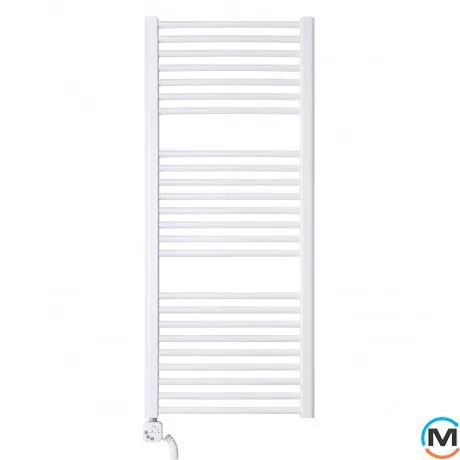 Електричний сушка для рушників Luxrad Basic G 1200х500х80-92 (600 Вт) білий з кабелем зліва, Висота (мм): 1200, Модифікація: с кабелем, Виконання: Лівий, Макс. потужність (Вт): 600, фото 