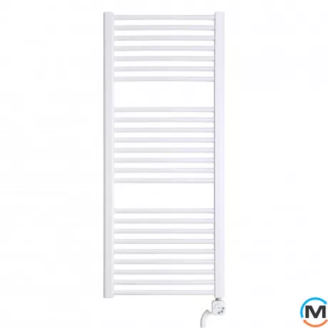 Електричний сушка для рушників Luxrad Basic G 1200х500х80-92 (600 Вт) білий з кабелем праворуч, Висота (мм): 1200, Модифікація: с кабелем, Виконання: Правий, Макс. потужність (Вт): 600, фото 