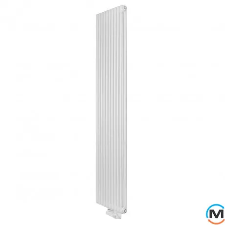 Радіатор Luxrad Columnus двотрубний 1800x450x66 (1244 Вт) підключення нижнє центральне білий RAL, Виконання: Вертикальний, Колір: Білий, Висота (мм): 1800, Кількість рядів: 2, Довжина (мм): 450, фото 