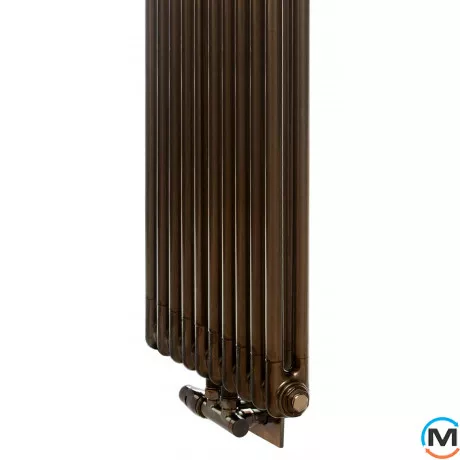 Радіатор Luxrad Columnus двотрубний 2000x540x66 (1664 Вт) підключення нижнє праворуч білий RAL 9010, Виконання: Вертикальний, Колір: Білий, Висота (мм): 2000, Кількість рядів: 2, Довжина (мм): 540, фото , зображення 2