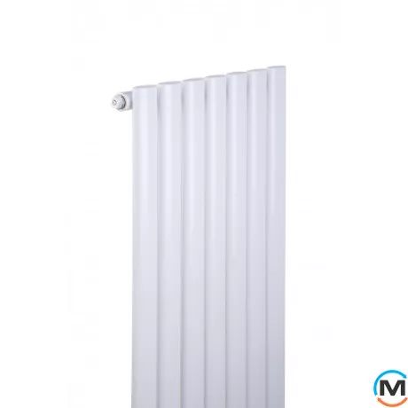 Радіатор Luxrad Oval 1700х410х88 (816 Вт) підключення нижнє центр білий RAL9003, Колір: Білий, фото , зображення 2