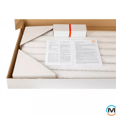 Радіатор Luxrad Oval 1700х410х88 (816 Вт) підключення нижнє центр білий RAL9003, Колір: Білий, фото , зображення 7