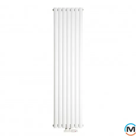 Радіатор Luxrad Oval 1700х410х88 (816 Вт) підключення нижнє центр білий RAL9003, Колір: Білий, фото 