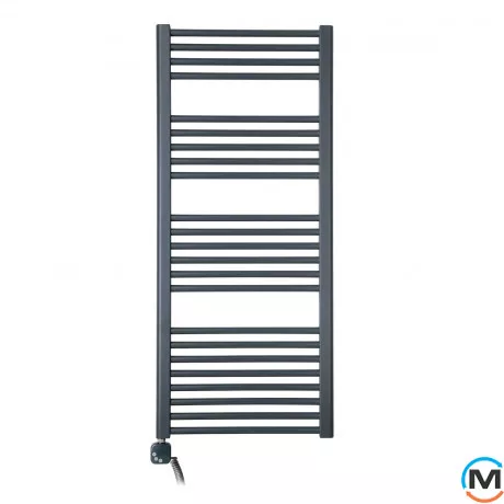 Електричний сушка для рушників Luxrad Regular 1160х500х77-96 антрацит RAL 7016 тен (600 Вт) з кабел, Висота (мм): 1160, Модифікація: с кабелем, Виконання: Лівий, фото 