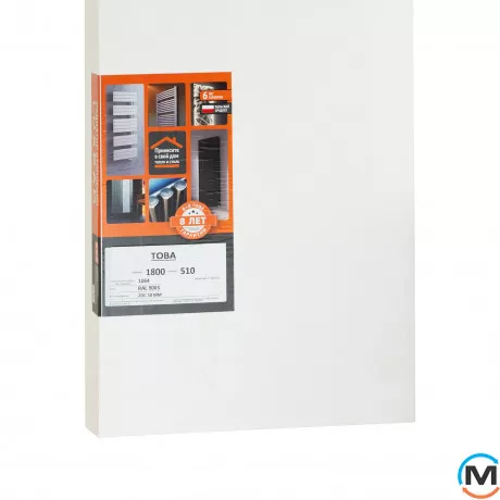 Радіатор Luxrad Toba 1800х510х90 (1064 Вт) підключення нижнє центр білий RAL9003, Колір: Білий, фото , зображення 4