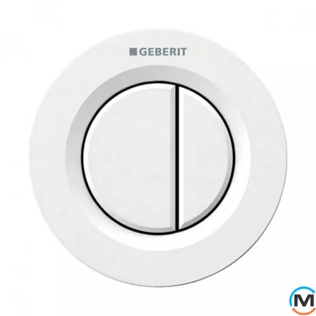 Пневмокнопка управління змивом унітазу Geberit type 01, подвійний змив, приховане розміщення, білий (116, фото 