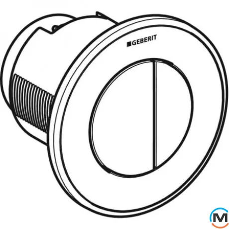 Пневмокнопка управління змивом унітазу Geberit type 01, подвійний змив, приховане розміщення, білий (116, фото , зображення 3