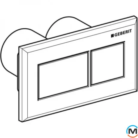 Клавіша змиву для унітазу Geberit пневматична, дистанційна, подвійний змив, приховане розміщення, год, фото , зображення 3