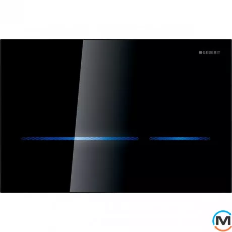 Смывная клавиша для унитазов Geberit Sigma 80 для UP320 с бесконтактным смывом, черное стекло (116.0, фото 