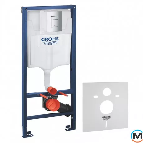 Система інсталяції для унітазу Grohe Rapid SL 3 в 1 з кнопкою Skate Cosmopolitan (38772001/37131000, фото 