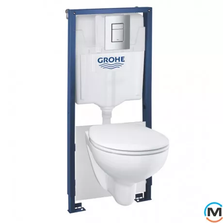 Комплект инсталляционной системы с подвесным унитазом Grohe Bau Ceramic (39586000), фото , изображение 2