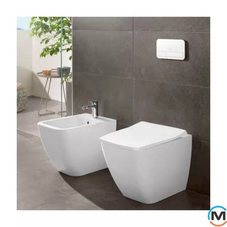 Клавіша змиву Villeroy & Boch ViConnect E 200, хром матовий (92249069), фото , зображення 2