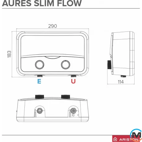 Бойлер електричний Ariston AURES SF 5.5 COM, Теплова потужність (кВт): 5.5, фото , зображення 4