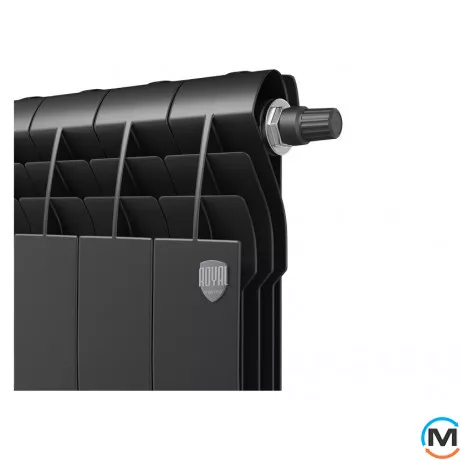 Радиатор Royal Thermo BiLiner 500 Noir Sable VR - 10 секций, Цвет: Черный, Межосевое расстояние (мм): 500, Кол-во секций: 10, фото , изображение 2
