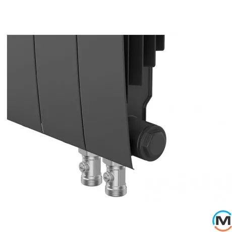 Радиатор Royal Thermo BiLiner 350 Noir Sable VR - 8 секций, Цвет: Черный, Межосевое расстояние (мм): 350, Кол-во секций: 8, фото , изображение 3