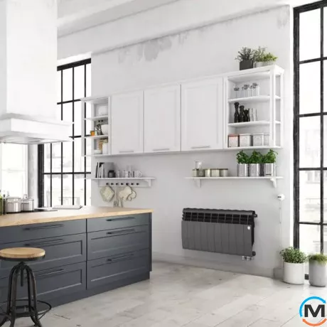 Радиатор Royal Thermo BiLiner 350 Noir Sable VR - 8 секций, Цвет: Черный, Межосевое расстояние (мм): 350, Кол-во секций: 8, фото , изображение 4