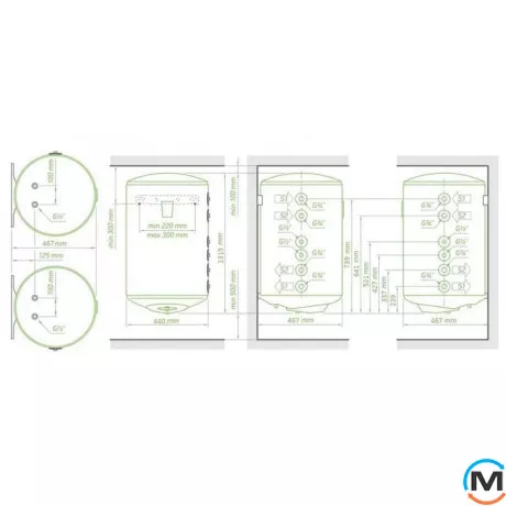 Комбинированный бойлер Tesy BILIGHT вертикальный 101 л. - GCVS7/4SL 1004430 B11 TSRP, фото , изображение 2