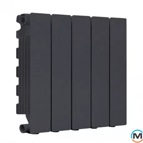 Алюминиевый радиатор Fondital (8 секций) BLITZ SUPER B4 BLACK COFFEE черный 350/100, Цвет: Черный, Межосевое расстояние (мм): 350, Кол-во секций: 8, фото 