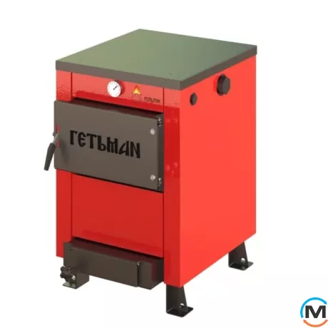 Котел твердотопливный Гетьман-12 кВт, Вариант: Без плиты, Тепловая мощность (кВт): 12, фото 