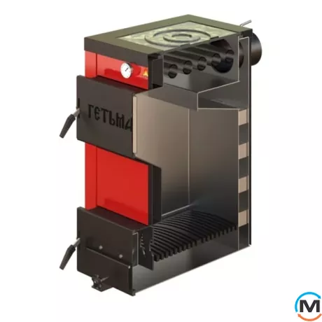 Котел твердопаливний Гетьман-15П кВт, Варіант: З плитою, Теплова потужність (кВт): 15, фото , зображення 2