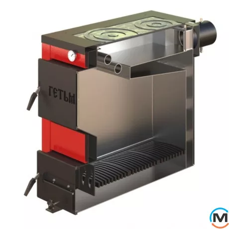 Котел твердопаливний Гетьман-17,5П кВт, Варіант: З плитою, Теплова потужність (кВт): 17.5, фото , зображення 2