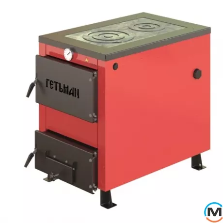 Котел твердопаливний Гетьман-22П кВт, Варіант: З плитою, Теплова потужність (кВт): 22, фото 