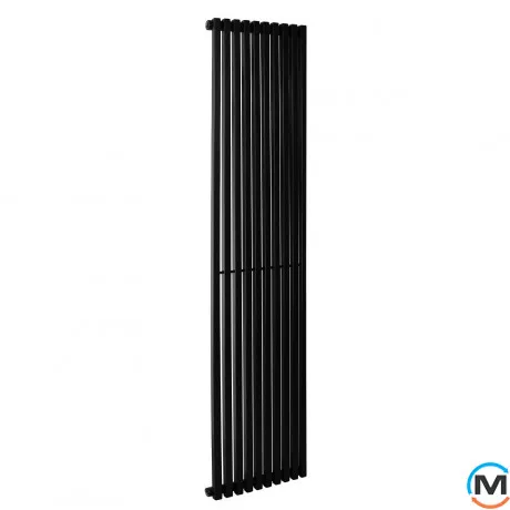 Радиатор Betatherm Quantum 1 1800*405 (Черный RAL 9005M, подк. №34), Подключение радиатора: Боковое, Цвет: Черный, Высота (мм): 1800, Глубина (мм): 60, Кол-во секций: 10, фото 