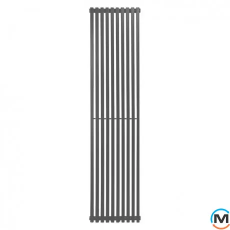 Радиатор Betatherm Quantum 1 1800*405 (RAL 7024M, подк. №99), Подключение радиатора: Нижнее, Цвет: Серый, Высота (мм): 1800, Глубина (мм): 60, Кол-во секций: 10, фото 