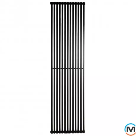 Радіатор Betatherm Quantum 1 2000*525 (Чорний RAL9005М, підк. №99), Підключення радіатора: Нижнє, Колір: Чорний, Висота (мм): 2000, Глибина (мм): 60, Кількість секцій: 13, фото , зображення 2