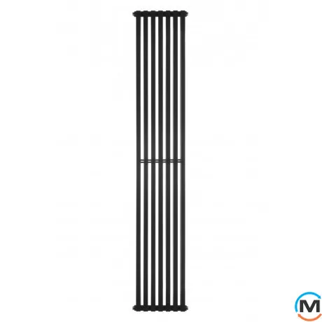 Радиатор Betatherm Quantum 2 1800*285 (Черный RAL 9005M, подк. №99), Подключение радиатора: Нижнее, Цвет: Черный, Высота (мм): 1800, Глубина (мм): 85, Кол-во секций: 7, фото , изображение 2