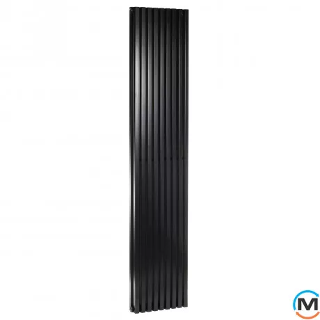 Радиатор Betatherm Quantum 2 1800*365 (Черный RAL 9005M, подк. №34), Подключение радиатора: Боковое, Цвет: Черный, Высота (мм): 1800, Глубина (мм): 85, Кол-во секций: 9, фото 