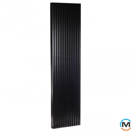 Радіатор Betatherm Quantum 2 2000*525 (Чорний RAL9005М, підк. №99), Підключення радіатора: Нижнє, Колір: Чорний, Висота (мм): 2000, Глибина (мм): 85, Кількість секцій: 13, фото 