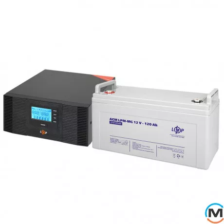 Комплект резервного питания LogicPower B1500 + мультигелевая батарея 1440 Ватт, Емкость, Ah: 120, фото 