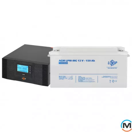 Комплект резервного питания LogicPower B1500 + мультигелевая батарея 1800 Ватт, Емкость, Ah: 150, фото 