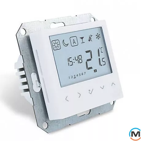 Недельный терморегулятор Salus 230V скрытый монтаж под рамки 55x55 мм BTRP230, фото 